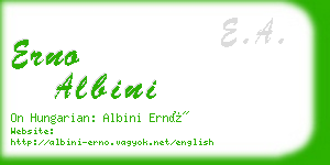 erno albini business card